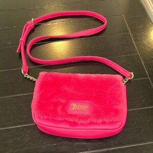 NWOT Juicy Couture Hot Pink Fluff Crossbody Bag